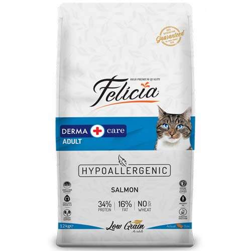 Felicia%20Düşük%20Tahıllı%20Somonlu%20Yetişkin%20Kedi%20Maması%2012%20Kg